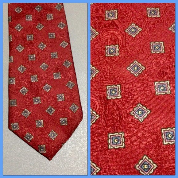 Vtg Embossed Paisley Tie_146 - Picture 4 of 6